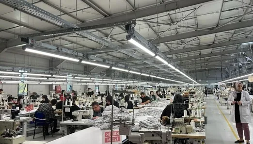Machinists at work on the Darsateks sewing floor